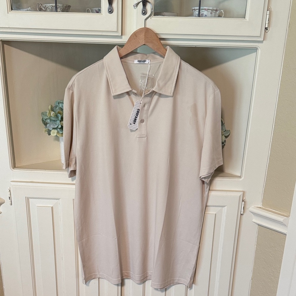 ComfortCore Beige Polo Shirt - Short Sleeve